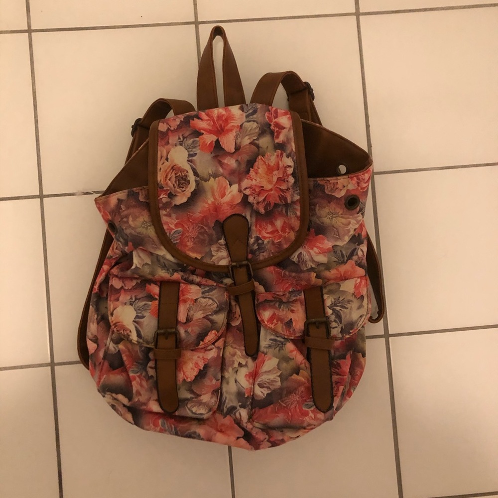 rose canvas backpack